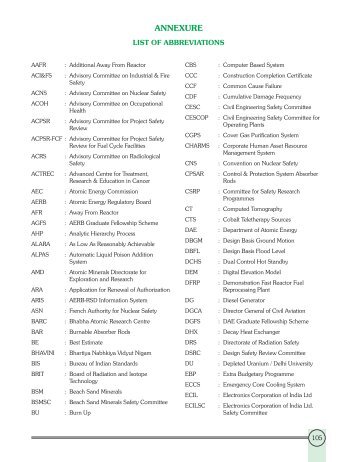 ANNEXURE - Atomic Energy Regulatory Board