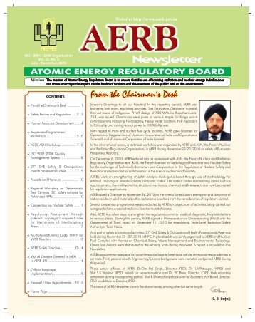 AERB NewsLetter January - Atomic Energy Regulatory Board