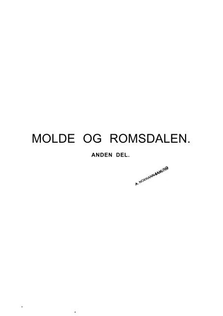 MOLDE OG ROMSDALEN. - Romsdal sogelag
