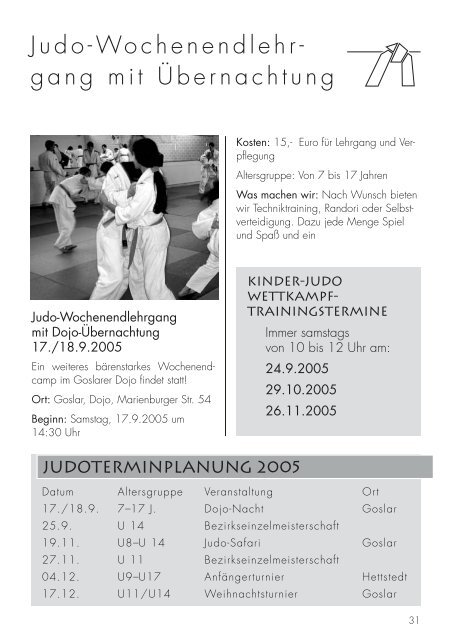 umbruch 3_05.qxp - Judo Karate Club Sportschule Goslar eV