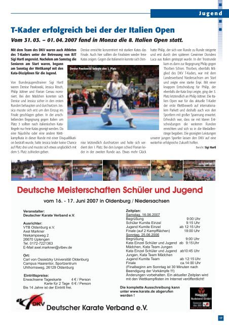 DKV-Magazin Nr. 3 - Chronik des Karate