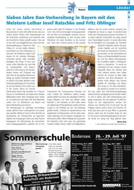 DKV-Magazin Nr. 3 - Chronik des Karate