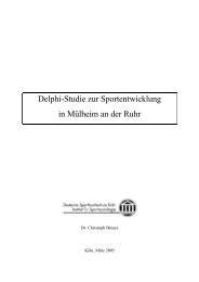 Delphi-Studie zur Sportentwicklung in Mülheim an der Ruhr