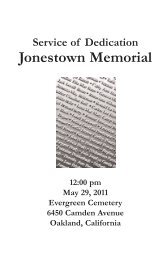 Jonestown Memorial