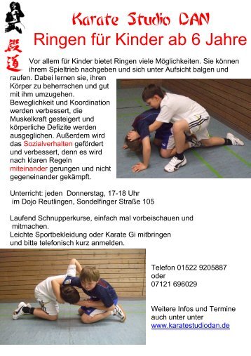 Sambo und Ringen - Karate Studio DAN Reutlingen eV Online