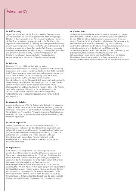 Strategisches Produktionsmanagement Pharma - Carpus+Partner AG