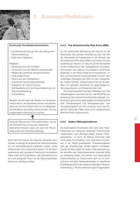 Handbuch Katastrophenhilfe Schweiz - CARITAS - Schweiz