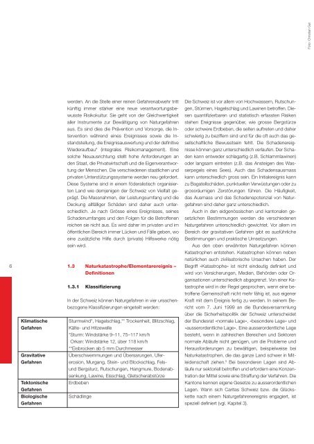 Handbuch Katastrophenhilfe Schweiz - CARITAS - Schweiz