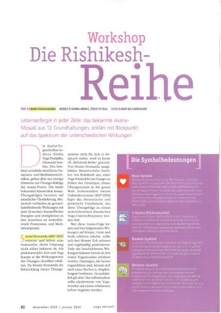 Die Rishikesh Reihe (Yoga aktuell, Dez. 2009 - Sivananda Yoga