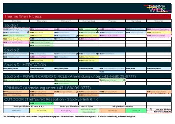 MEDITATION Studio 4 - POWER CARDIO CIRCLE - Therme Wien