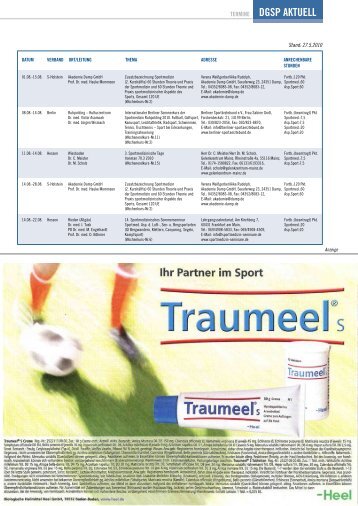 DGSP AKTUeLL - Deutsche Zeitschrift für Sportmedizin