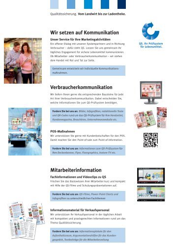 Infoblatt zum Serviceangebot Marketingaktivitäten - QS