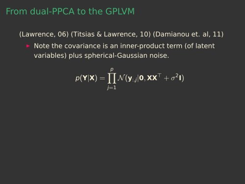 Residual Component Analysis: Generalising PCA for more flexible ...