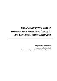 fransa'nın etnik kimlik sorunlarına politik-psikolojik bir ... - Bilgesam