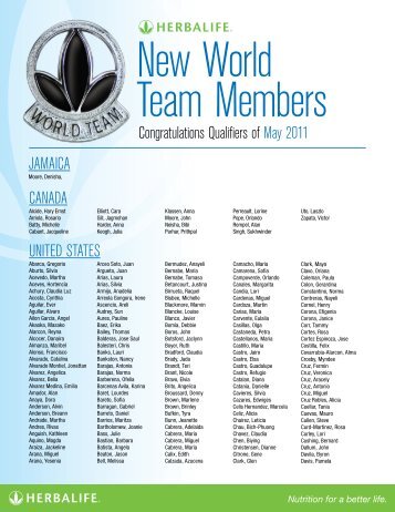 Congratulations Qualifiers of May 2011 UNITED STATES CANADA ...