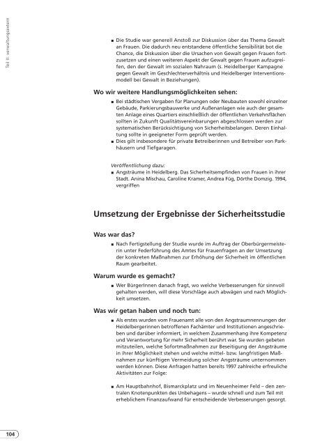 10 Jahre Gleichstellungsamt (PDF-Datei, 1,5 MB - Stadt Heidelberg