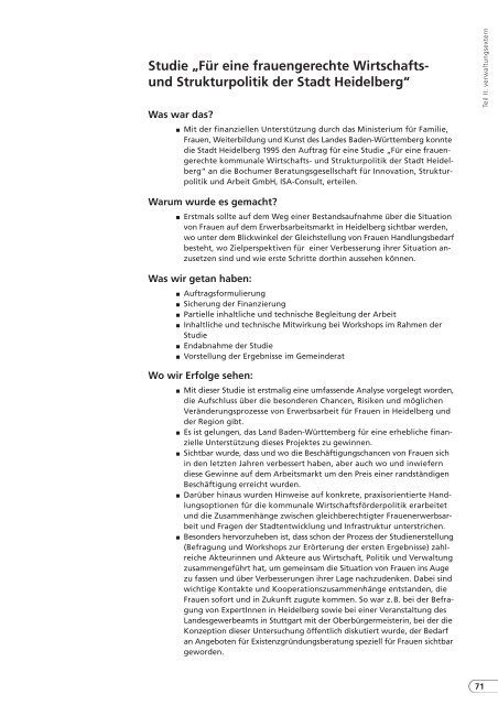 10 Jahre Gleichstellungsamt (PDF-Datei, 1,5 MB - Stadt Heidelberg