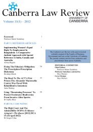 Volume 11, Issue 1 - University of Canberra