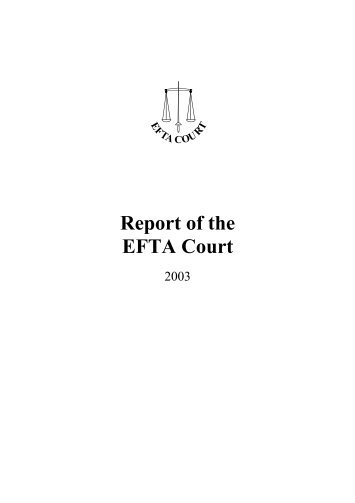 Report 2003 - EFTA Court