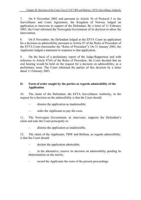 Report 2003 - EFTA Court