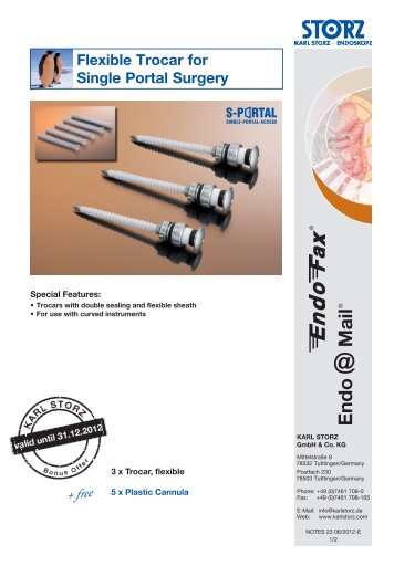 Flexible Trocar for Single Portal Surgery - Karl Storz