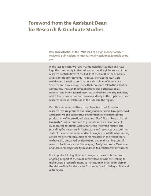 Research Publications - College of Medicine and Health Science