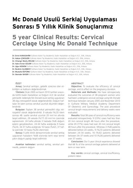 Olgu Sunumu Medial Calcific Sclerosis (Mönckeberg) Case Report