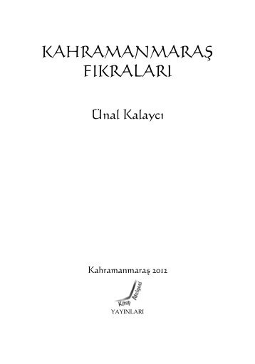 Kahramanmaraş Fıkraları - Kitap-Atelyesi