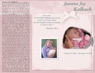 Joanna Joy Kalbach - Stevenson Funeral Home