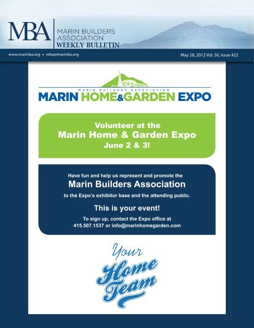 Download the May 28th 2012 Weekly Bulletin to - Marin Builders ...