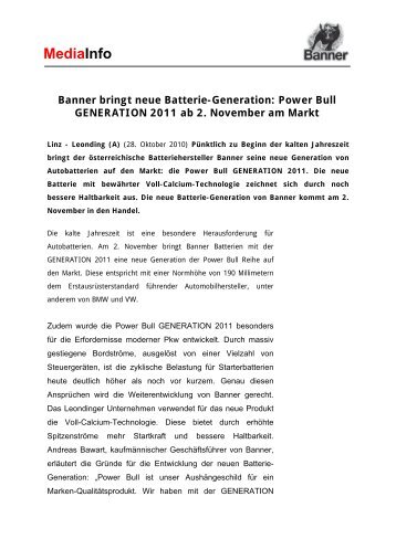 Mediainfo - Banner Batterien