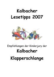 Kalbacher Lesetipps 2007 - Kinderverein Kalbach eV