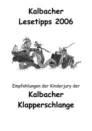 Kalbacher Lesetipps 2006 Kalbacher Klapperschlange