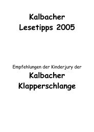 Kalbacher Lesetipps 2005 Kalbacher Klapperschlange