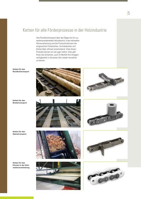 Ketten und Kettenräder für die Holzindustrie - KettenWulf Betriebs ...