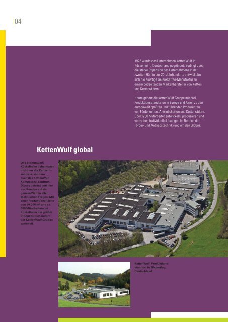 Produktprogramm Rollenketten - KettenWulf Betriebs GmbH