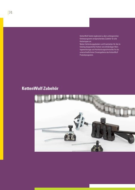 Produktprogramm Rollenketten - KettenWulf Betriebs GmbH