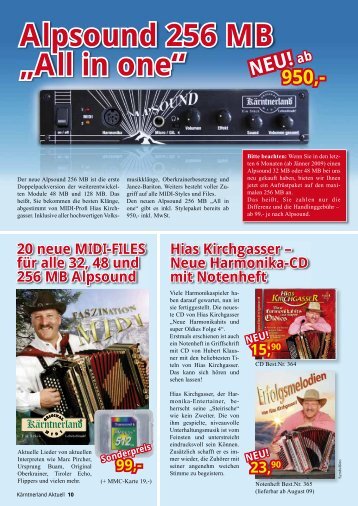 Alpsound 256 MB „All in one“ - bei Kärntnerland Schwarz