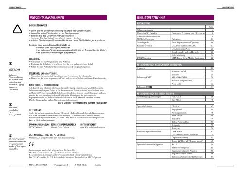 Bedienerhandbuch für MIDI III - bei Kärntnerland Schwarz