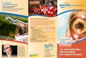 Flyer Blasmusikfest - Bad Orb