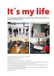 Ein Schulprojekt zur Stärkung der psychischen ... - Projekt It´s my life