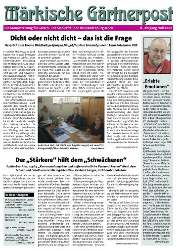 Artikel (PDF) lesen - Kreisverband Luckenwalde der Gartenfreunde eV