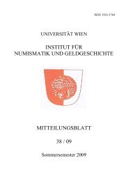 38 / 2009 - Institut für Numismatik und Geldgeschichte - Universität ...