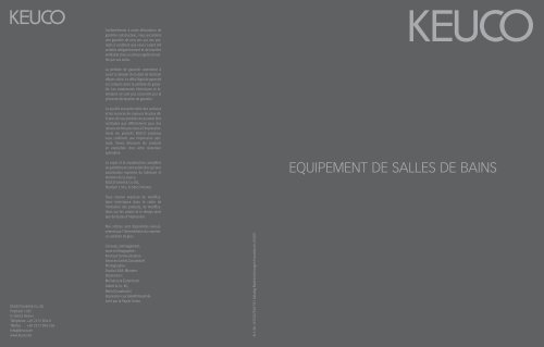 EQUIPEMENT DE SALLES DE BAINS - KEUCO