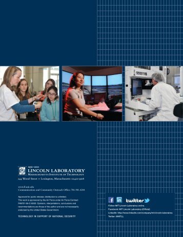 2011 Annual Report - MIT Lincoln Laboratory