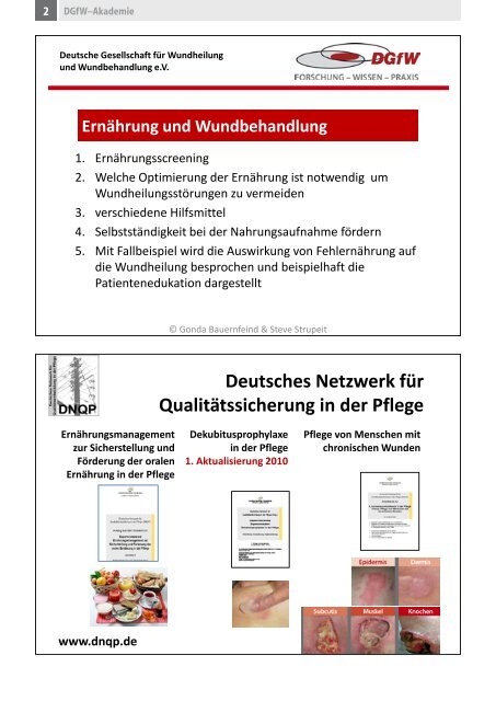 Ernährung und Wundbehandlung (Bauerfeind) - 16. Jahreskongress ...