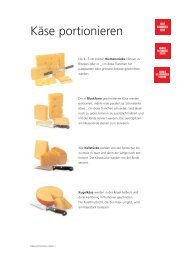 Käse portionieren - Switzerland Cheese Marketing
