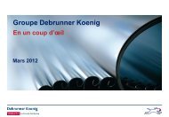 Qui sommes-nous: le groupe Debrunner Koenig - Debrunner ...