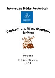 EBW Frühjahr - Sommer 2013 - Barmherzige Brüder Reichenbach