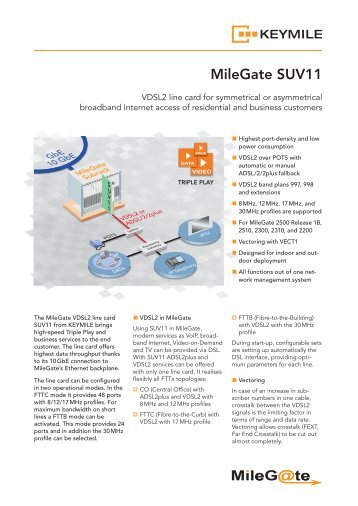 Data Sheet MileGate SUV11 - KEYMILE